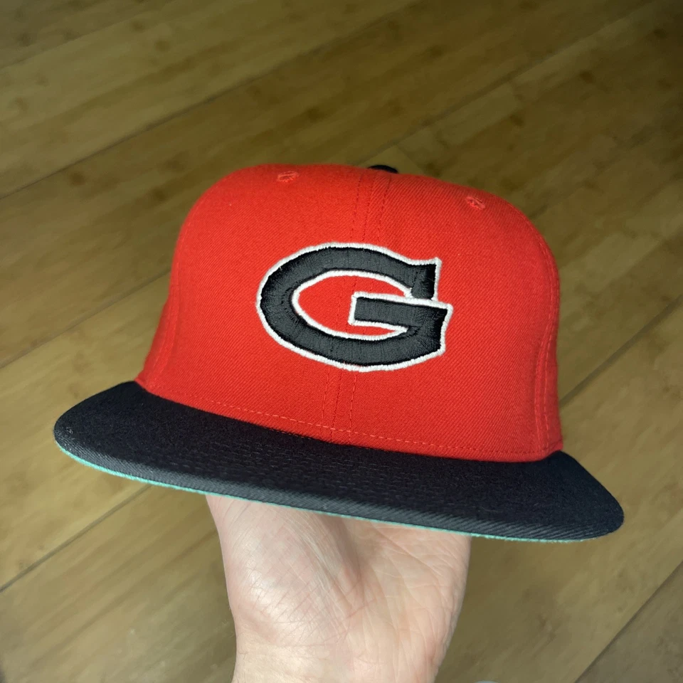 VTG New Era Pro Model 80s Georgia Bulldogs Leather-Band Fitted 7 1/4 Hat Wool - Image 3 of 4