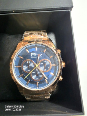 NEW DANIEL STEIGER Men's Chronograph Watch - Rose Gold Blue Dial