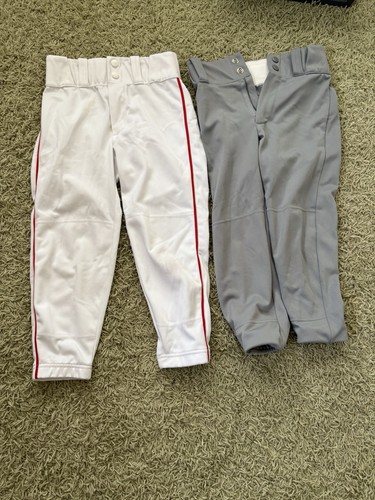 Dirty Mids Youth Boys M The Essentials Baseball Pants Gray Knit Anti-Slip