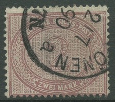 Deutsches Reich 1875 Ziffer im Oval 37 e gestempelt gepr&uuml;ft