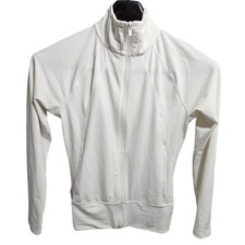 Adidas Womens Climalite Full Zip Track Jacket White Mock Neck P51720 Size S