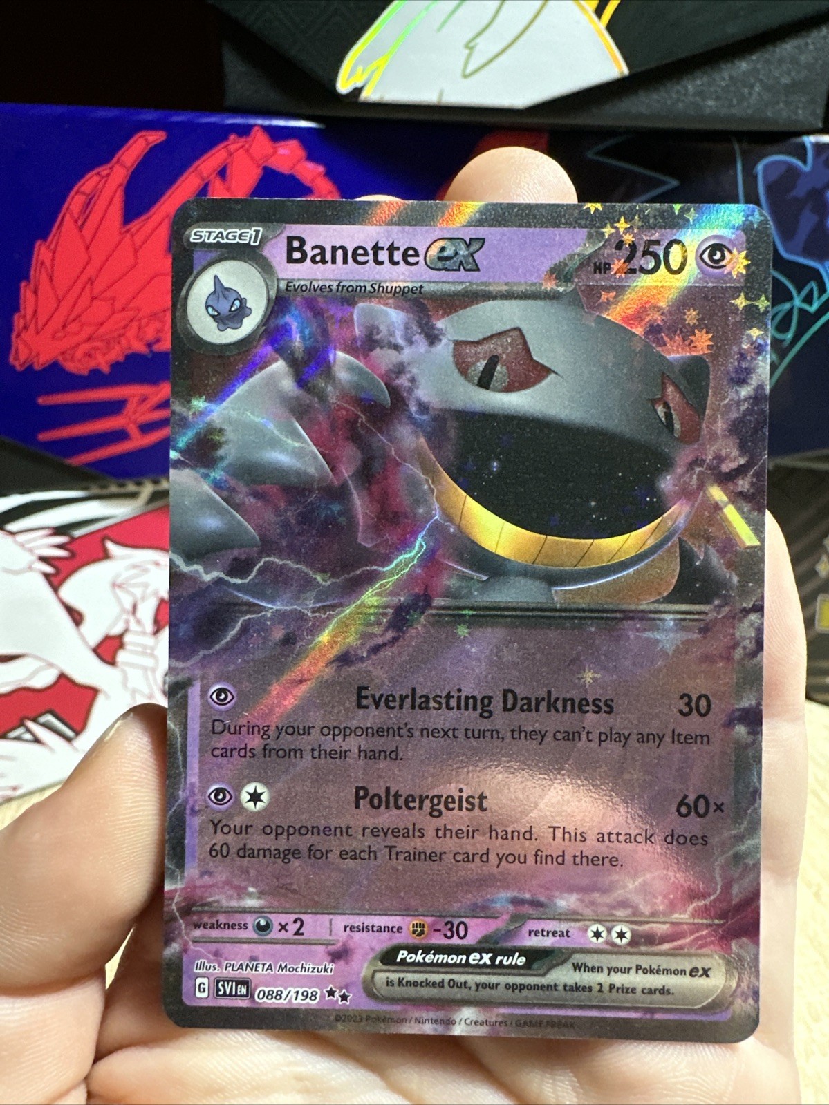 Pokémon TCG Banette ex 088/198 Double Rare Holo Scarlet and Violet NM