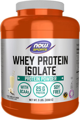 Sports Nutrition, Whey Protein Isolate, 25 G with Bcaas, Creamy Vanilla Powder,