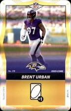 2025 Uno Elite Core Foil Yellow - Brent Urban Baltimore Ravens #178
