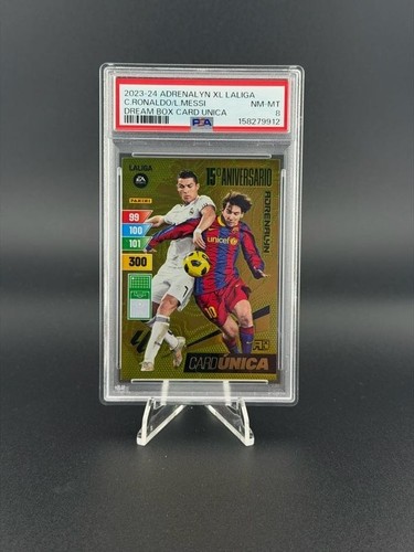 2023-24 Adrenalyn XL La Liga - Card Única Lionel Messi, Cristiano Ronaldo PSA 8