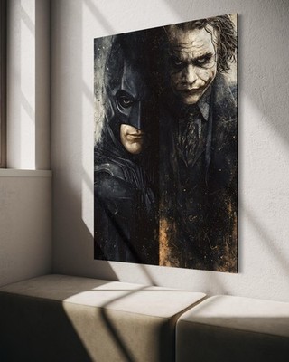 Joker Leinwand Bild Batman Farbig Dekoration Kunst Stil Pop-Art Düster Superheld