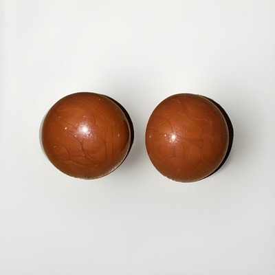 Vintage Earrings Genuine Lucite Clip On AHBRA-CALE Brown