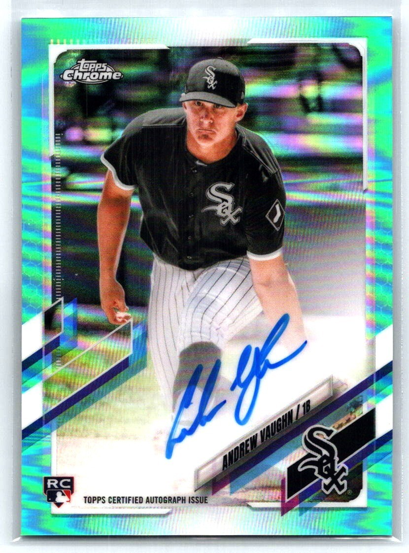 2021 Topps Chrome Andrew Vaughn #RA-AVA Rookie RC Auto Aqua /199