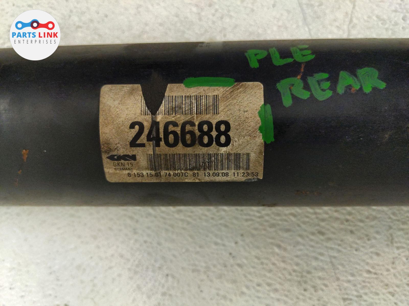 2007-19 MASERATI GRANTURISMO REAR DRIVE SHAFT PROP CARDAN DRIVESHAFT M145 4.2L