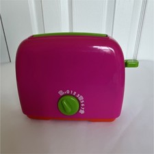 PlayGo Pink Manual Toy Toaster Kitchen Appliance Plastic for Ages 3-4