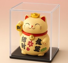 Winkekatze Glückskatze Maneki Neko winkende Solar Glücksbringer 23066B