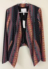BCBGeneration sz S open front Blazer Jacket lined multi color long sleeves 3398