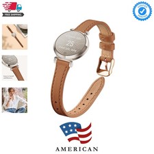 Slim Leather Band for Garmin Lily 2 Active Women, Top Grain Genuine Leather S...