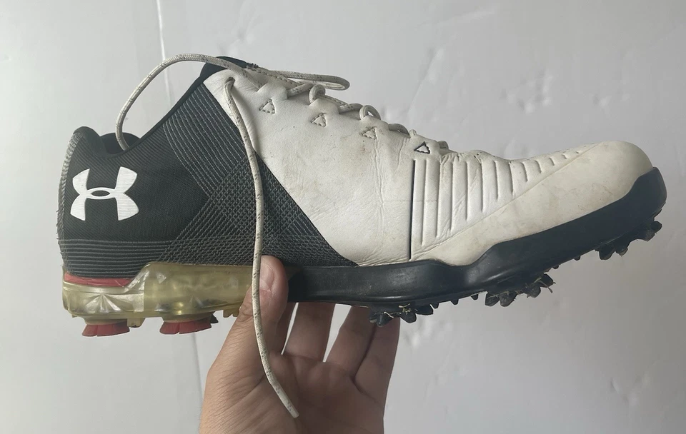 Туфли мужские Under Armour Speth 2 золотистые 10,5 белые черные с шипами для гольфа 3000165-104 - Изображение 4 из 4