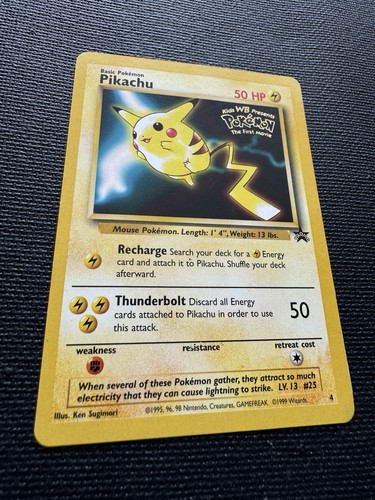 Pikachu WOTC Black Star Promo #4 Kids WB Presents Pokémon The First Movie 1999 - Picture 2 of 7