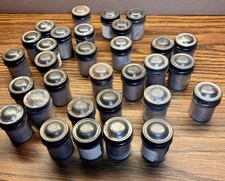 Lot of 31 Vintage Metal 35mm Film Canisters Screw Top Photography Containers