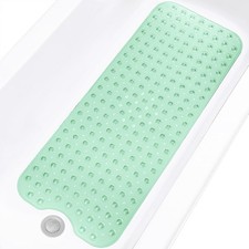 Linoows Bathtub and Shower Mats, Extra 39" x 16" Rectangular , Pale Green