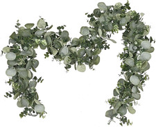 2 Packs 6FT Artificial Eucalyptus Garland, Faux Greenery Garland Hanging