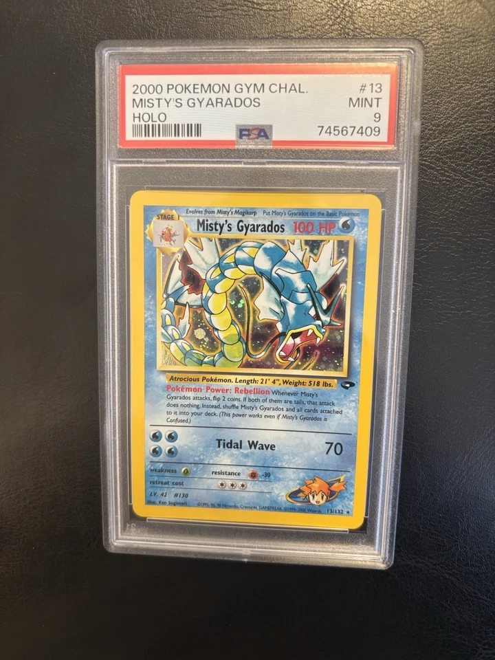PSA 9 2000 Pokemon Misty's Gyarados 13/132 Gym Challenge Holo Mint 💎 - Image 2 of 3
