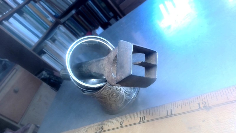 SQUARE BUTTON HOLE PUNCH 3/4" 12 oz steel antique vintage leather chaps tool