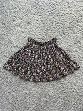 Wild Fable Black Floral Smocked Waist Skirt S...