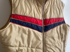 Vintage Mens Fox Fire Puffer Vest Size M Down WaterFowl Green Tan USA