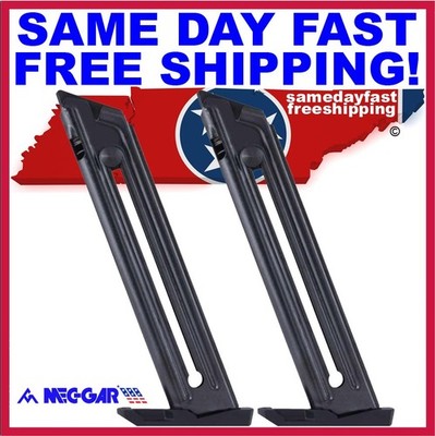 TWO Mec-Gar Ruger Mark III 22/45 Magazine 10 Rd 22LR Blued MGMK345LRB 90646