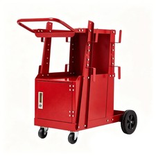 Welding Cart Welder Trolley with Lockable Cabinet Heavy Duty Steel Tool Cart