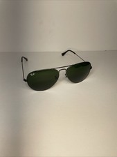 Ray-Ban Aviator Sunglasses RB3025 58-14mm Gunmetal Frame  Grey Green Lens W0879