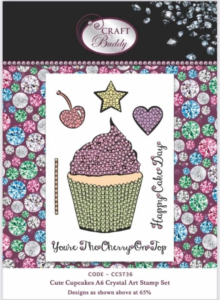 Crystal Art A6 Stamp Set - Cupcakes