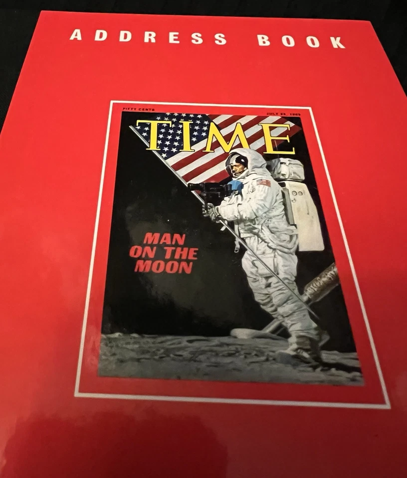 Time Magazine Hard Cover Address Book 1995 NEW Man On The Moon - Image 2 of 4