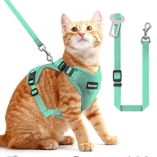 Cat Harness & Leash for Walking, 4-Way Adjustable, Breathable, Anti-Escape