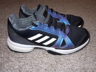Size 6.5 - Stella McCartney x adidas Court Black Silver Metallic W