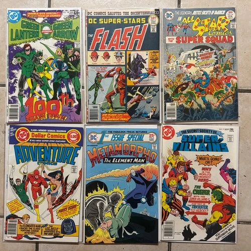 Bronze Age DC Comics Lot Green Lantern Flash Metamorpho Adventure All -Star