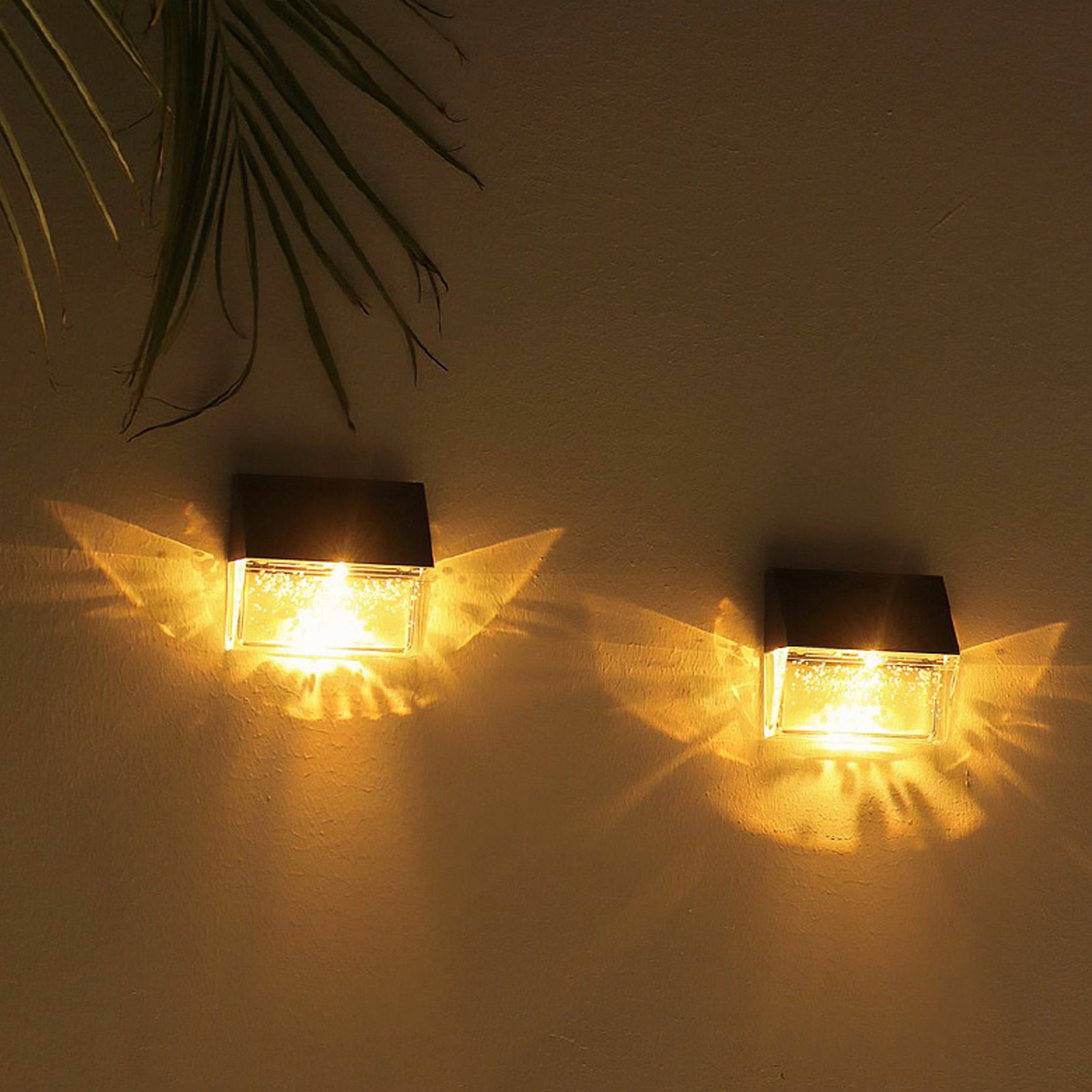 Solar Deck Lights Energy Saving Eco Friendly Warm Light RGB Intelligent Control