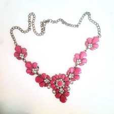 Papparazzi Hot PINK stament Necklace Silver t...