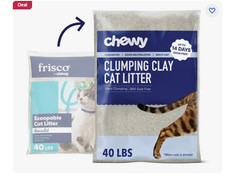Chewy Made Multi-Cat Unscented Clumping Clay Cat Litter FORMERLY FRISCO , 40-lb