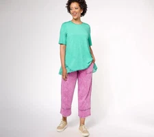 LOGO by Lori Goldstein Lounge Regular Sun Faded Pants Rose Violet 3X New