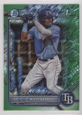 2022 Bowman Chrome Prospects Green Shimmer Refractor 22/99 Willy Vasquez 0s9t