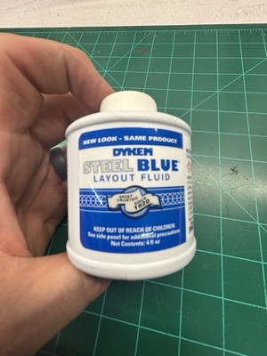 Dykem Steel Blue Layout Fluid #80300, 4oz, Brush in Cap, 1 EACH