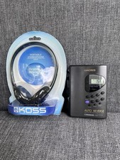 Koss PP-105Y Stereo/Radio/Cassette Player W/NOS HEADPHONES Tested Working