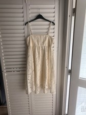 Reserved Re.Design Pretty Cream Floral Strappy Dress- Size Medium - RRP £69.99