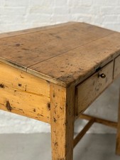 Antique Pine High Work Table / Rustic Shop Counter / standing desk 20th C