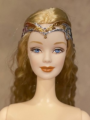 NEW_Unbox_Barbie doll Galadriel Lord of the Rings Fellowship Crown_Pale_Elf Ears