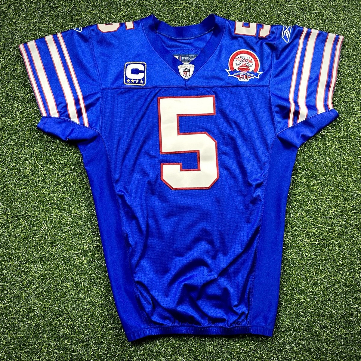 11/29/2009 Reebok NFL Game Used Jersey Buffalo Bills Trent Edwards  Throwback 44
