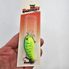 Vtg Pre Pradco Bandit 100 Chart/Green Crawfish 189 Crankbait Mustad Triple Grip