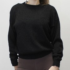 Vintage 90s Simple Black Sweater by French Rags