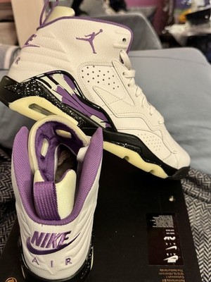 Nike Jordan MVP OG High Top Basketball Sneakers White Purple Black Cushionedglow