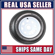 Trailer Tire Rim St20575d15 F78-15 20575 15 Inch Lrc 5 Lug White Spoke Wheel