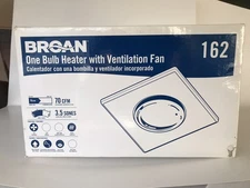 Broan-NuTone 162 Type IC Infrared Single-Bulb Ceiling Heater with Fan White